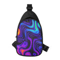Dark Psychedelic Trippy Print Sling Bag