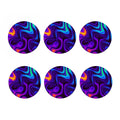 Dark Psychedelic Trippy Print Coaster Set