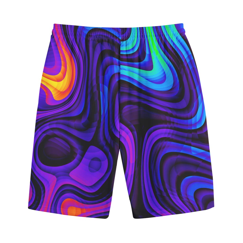 Dark Psychedelic Trippy Print Cotton Shorts