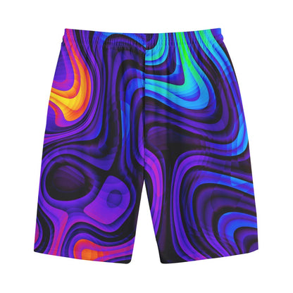 Dark Psychedelic Trippy Print Cotton Shorts