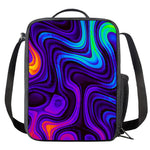 Dark Psychedelic Trippy Print Crossbody Lunch Bag