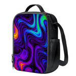 Dark Psychedelic Trippy Print Crossbody Lunch Bag