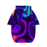 Dark Psychedelic Trippy Print Dog Zip Up Hoodie