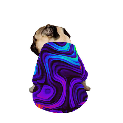 Dark Psychedelic Trippy Print Dog Zip Up Jacket