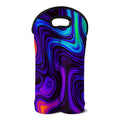Dark Psychedelic Trippy Print Double Neoprene Wine Tote