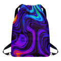 Dark Psychedelic Trippy Print Drawstring Backpack