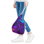 Dark Psychedelic Trippy Print Drawstring Bag