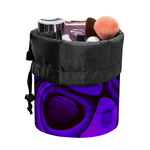 Dark Psychedelic Trippy Print Drawstring Makeup Bag