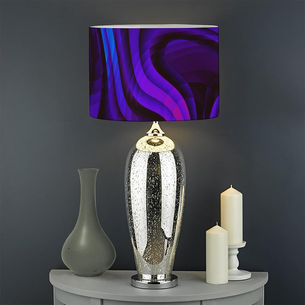 Dark Psychedelic Trippy Print Drum Lamp Shade