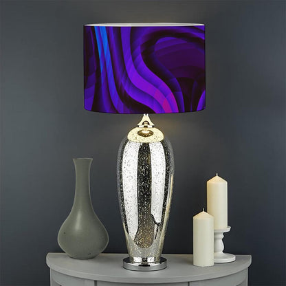Dark Psychedelic Trippy Print Drum Lamp Shade