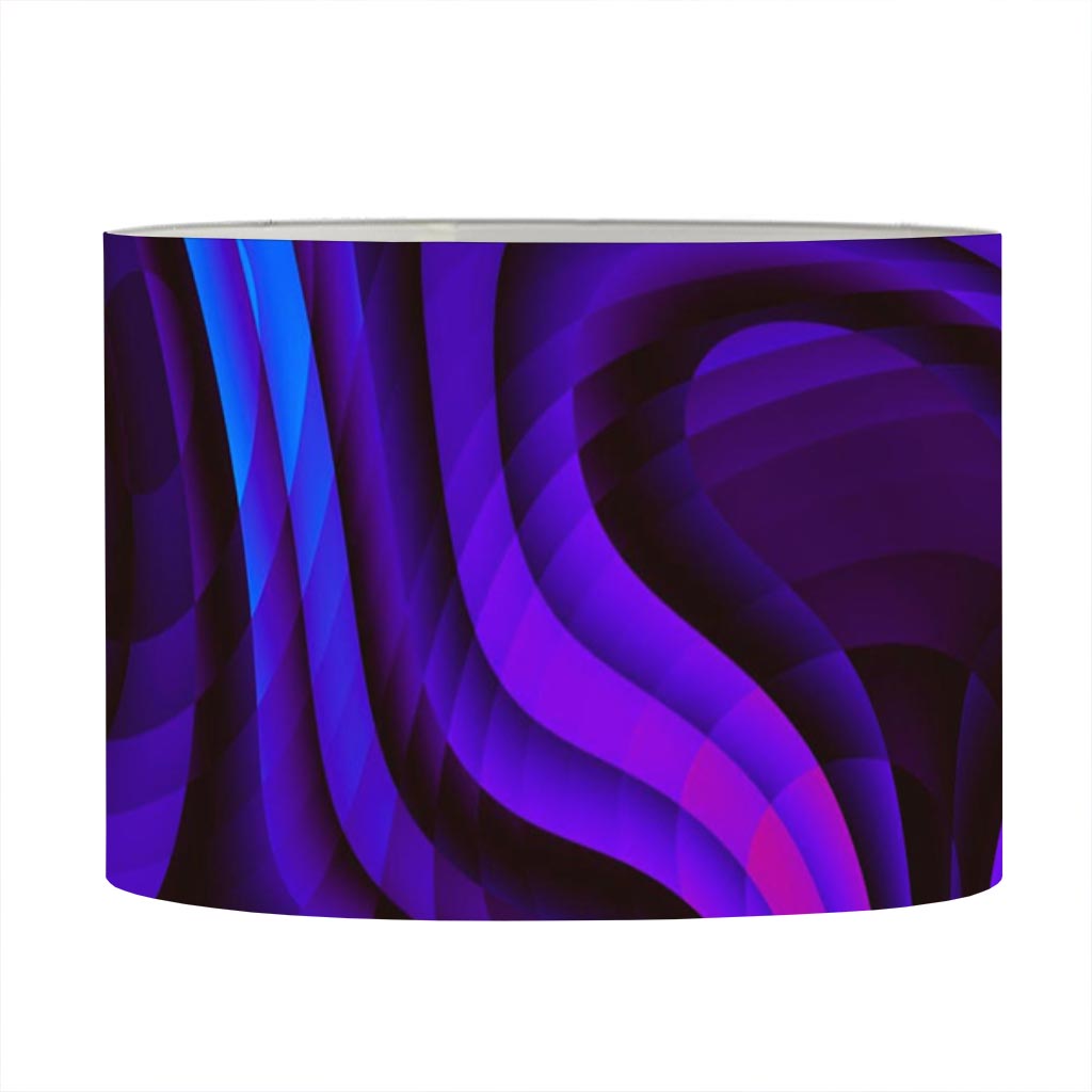 Dark Psychedelic Trippy Print Drum Lamp Shade