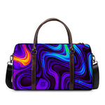 Dark Psychedelic Trippy Print Duffle Bag