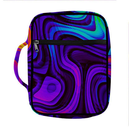 Dark Psychedelic Trippy Print Front Pocket Bible Bag