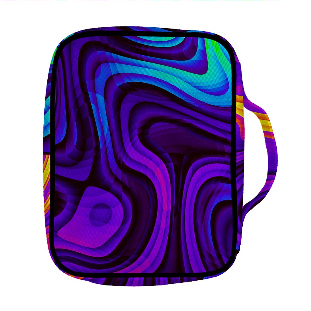 Dark Psychedelic Trippy Print Front Pocket Bible Bag