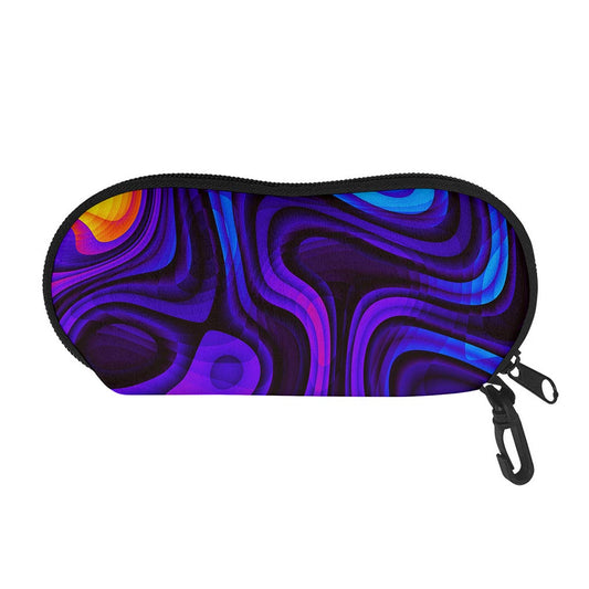 Dark Psychedelic Trippy Print Glasses Case