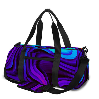 Dark Psychedelic Trippy Print Gym Bag