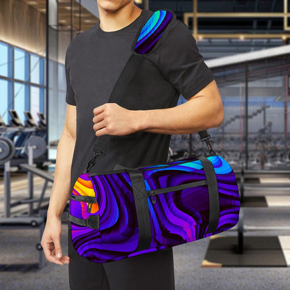 Dark Psychedelic Trippy Print Gym Bag