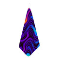 Dark Psychedelic Trippy Print Hand Towel