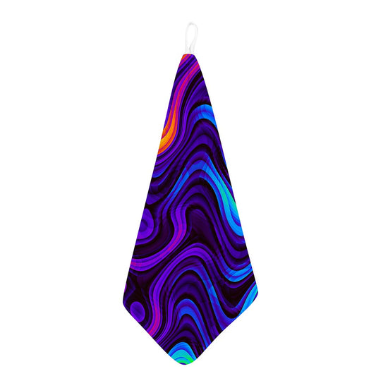 Dark Psychedelic Trippy Print Hand Towel