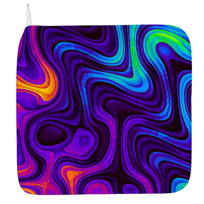 Dark Psychedelic Trippy Print Hand Towel