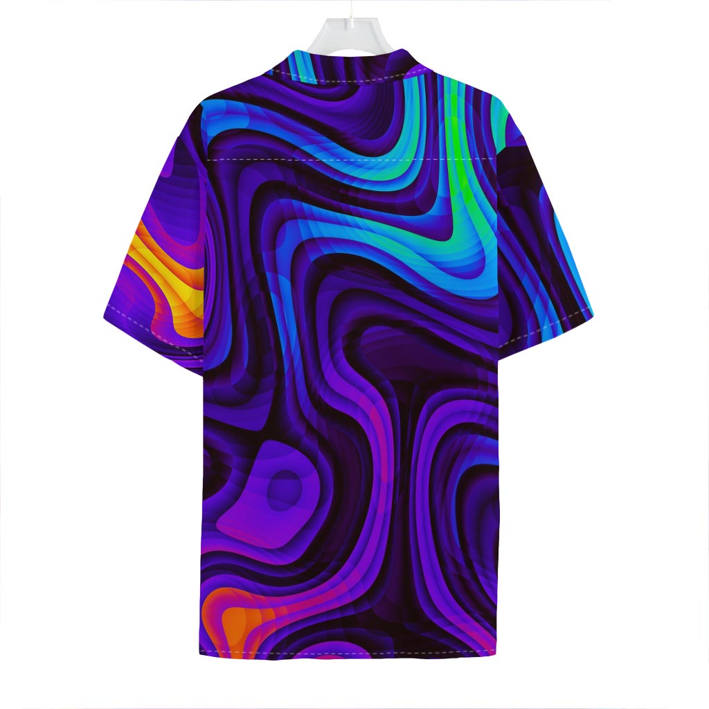 Dark Psychedelic Trippy Print Hawaiian Shirt