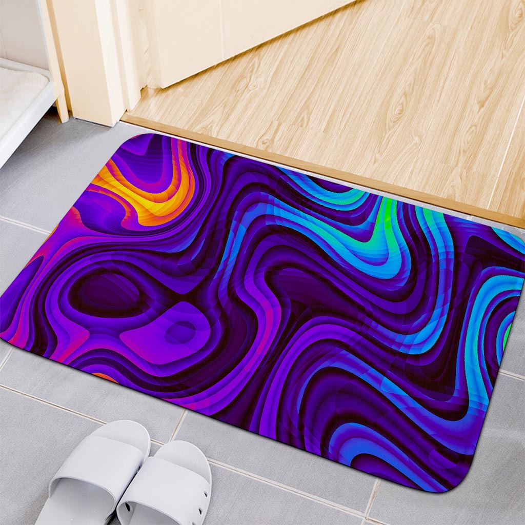 Dark Psychedelic Trippy Print Indoor Door Mat