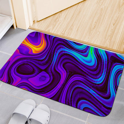 Dark Psychedelic Trippy Print Indoor Door Mat