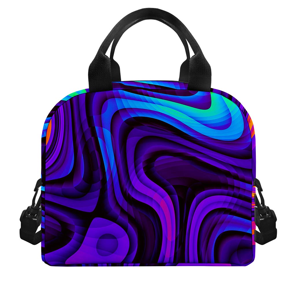 Dark Psychedelic Trippy Print Insulated Lunch Bag