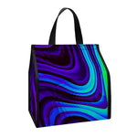 Dark Psychedelic Trippy Print Insulated Lunch Tote