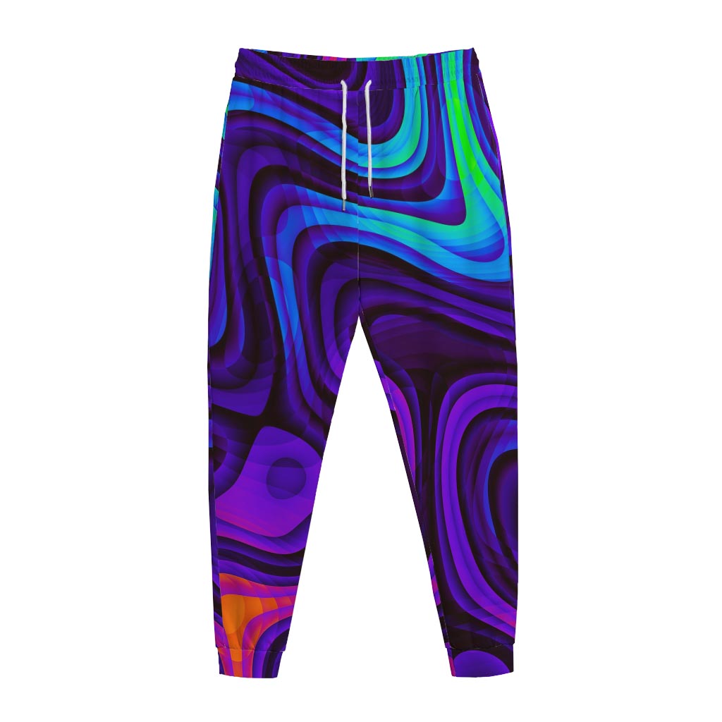 Dark Psychedelic Trippy Print Jogger Pants