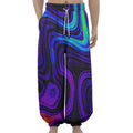 Dark Psychedelic Trippy Print Lantern Pants