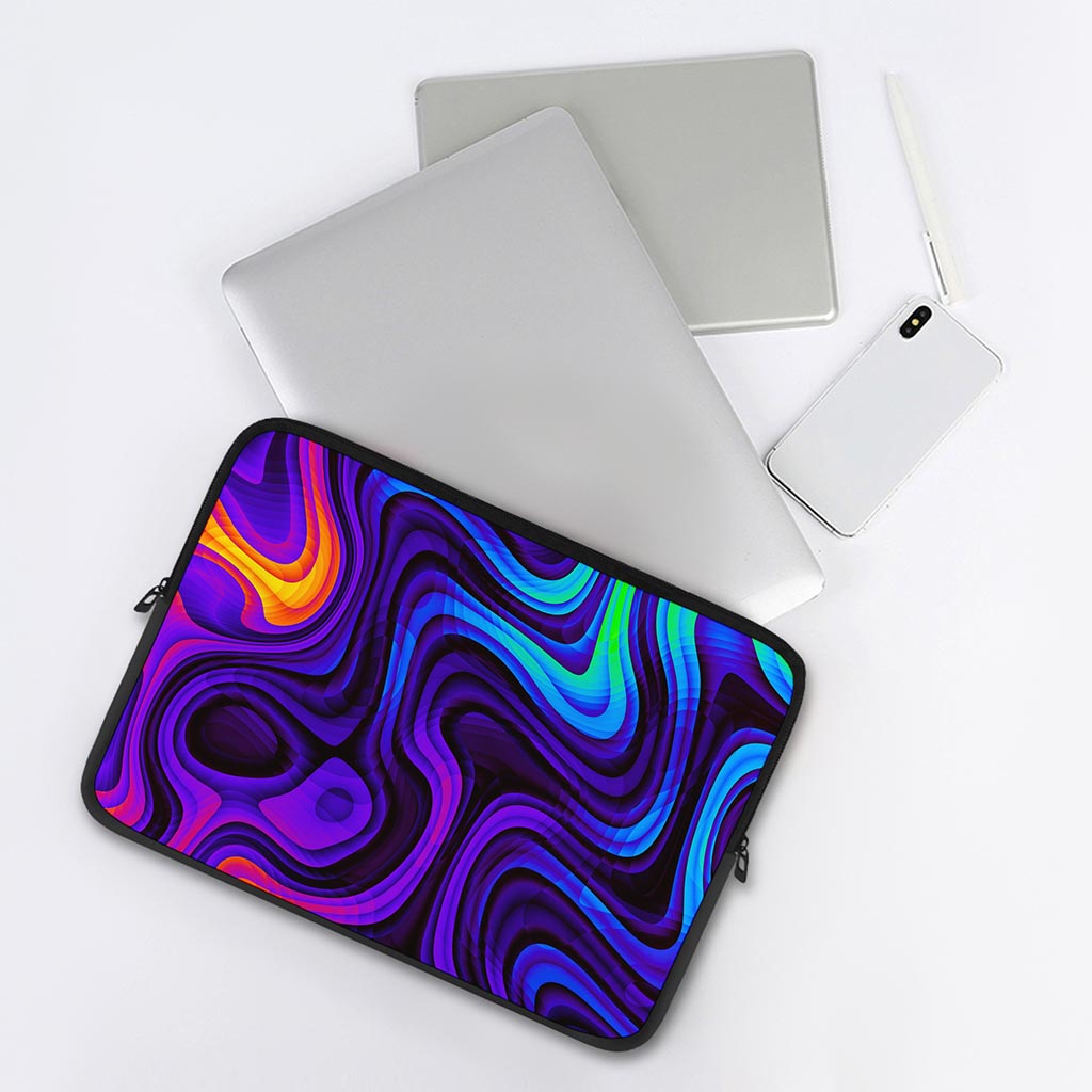 Dark Psychedelic Trippy Print Laptop Sleeve