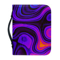 Dark Psychedelic Trippy Print Leather Bible Cover