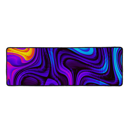Dark Psychedelic Trippy Print Long Kitchen Mat