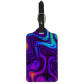 Dark Psychedelic Trippy Print Luggage Tag