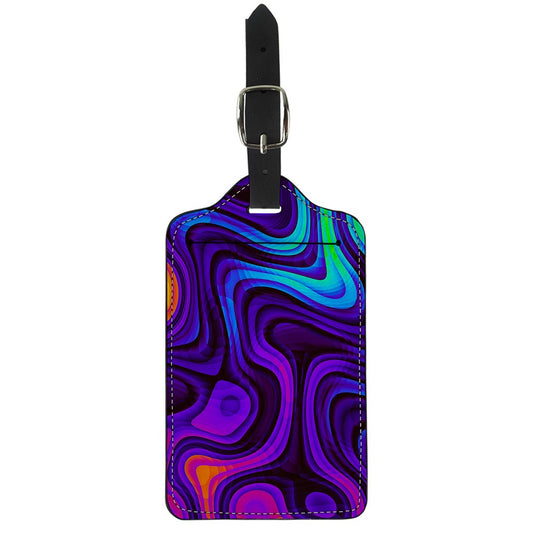 Dark Psychedelic Trippy Print Luggage Tag