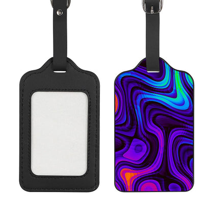 Dark Psychedelic Trippy Print Luggage Tag