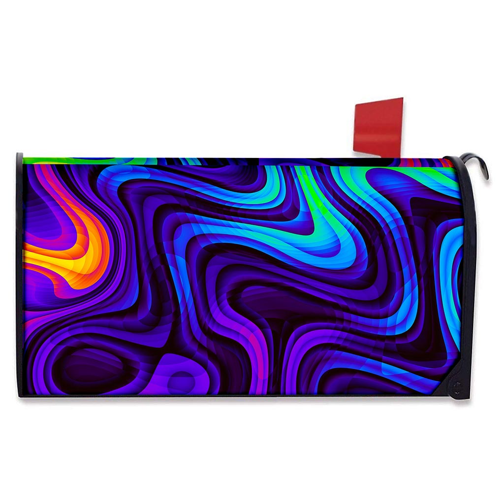 Dark Psychedelic Trippy Print Mailbox Cover