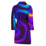 Dark Psychedelic Trippy Print Men's Bathrobe