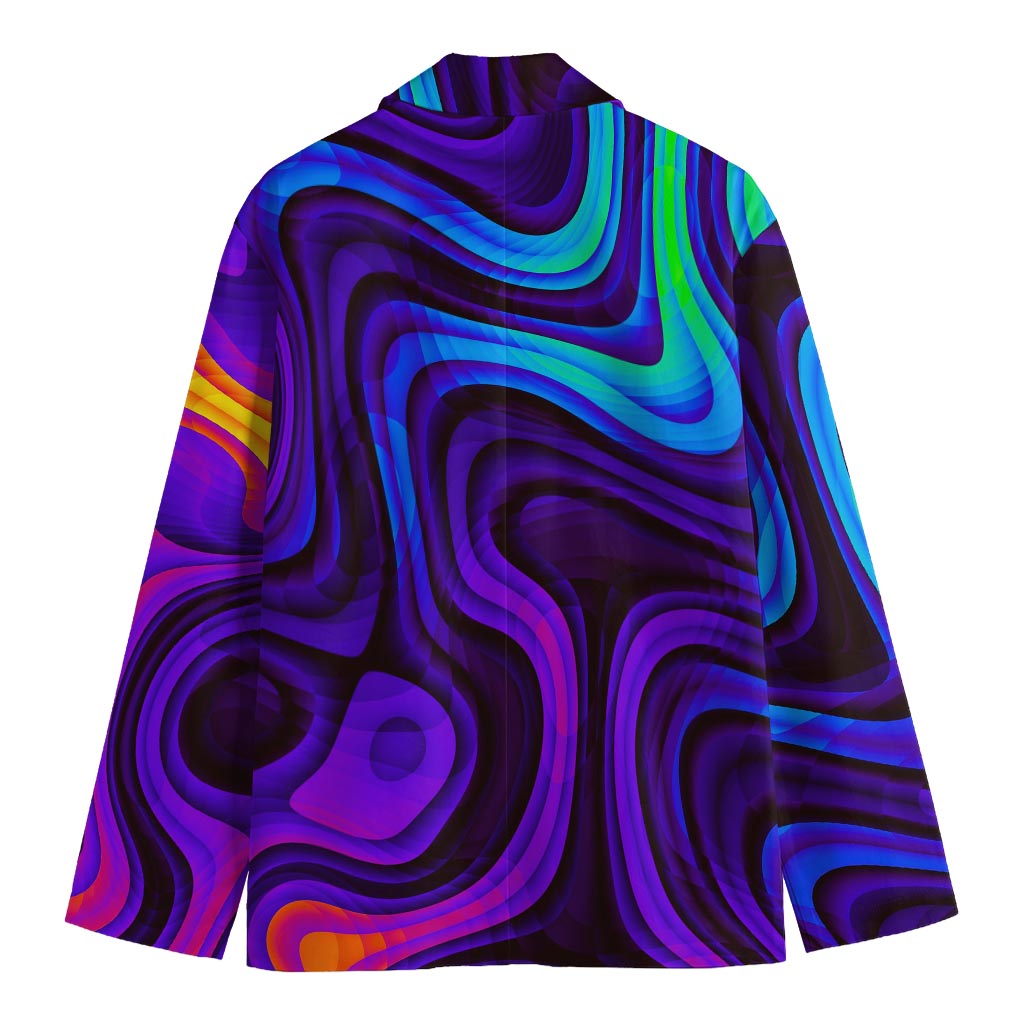 Dark Psychedelic Trippy Print Men's Blazer