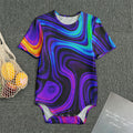 Dark Psychedelic Trippy Print Men's Bodysuit