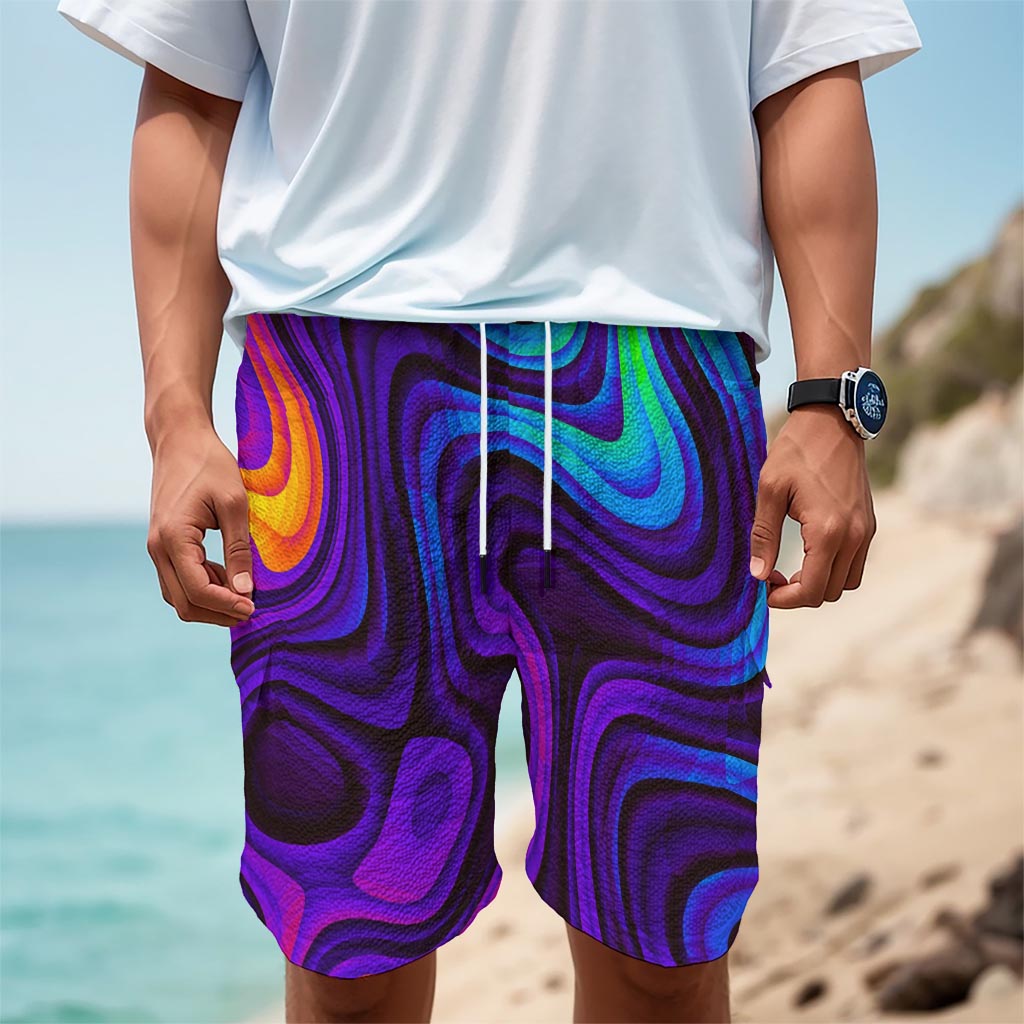 Dark Psychedelic Trippy Print Men's Cargo Shorts