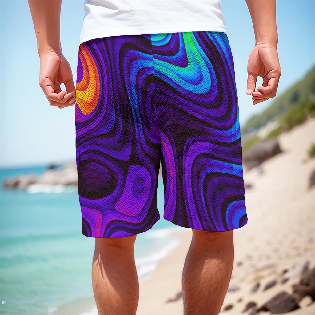 Dark Psychedelic Trippy Print Men's Cargo Shorts
