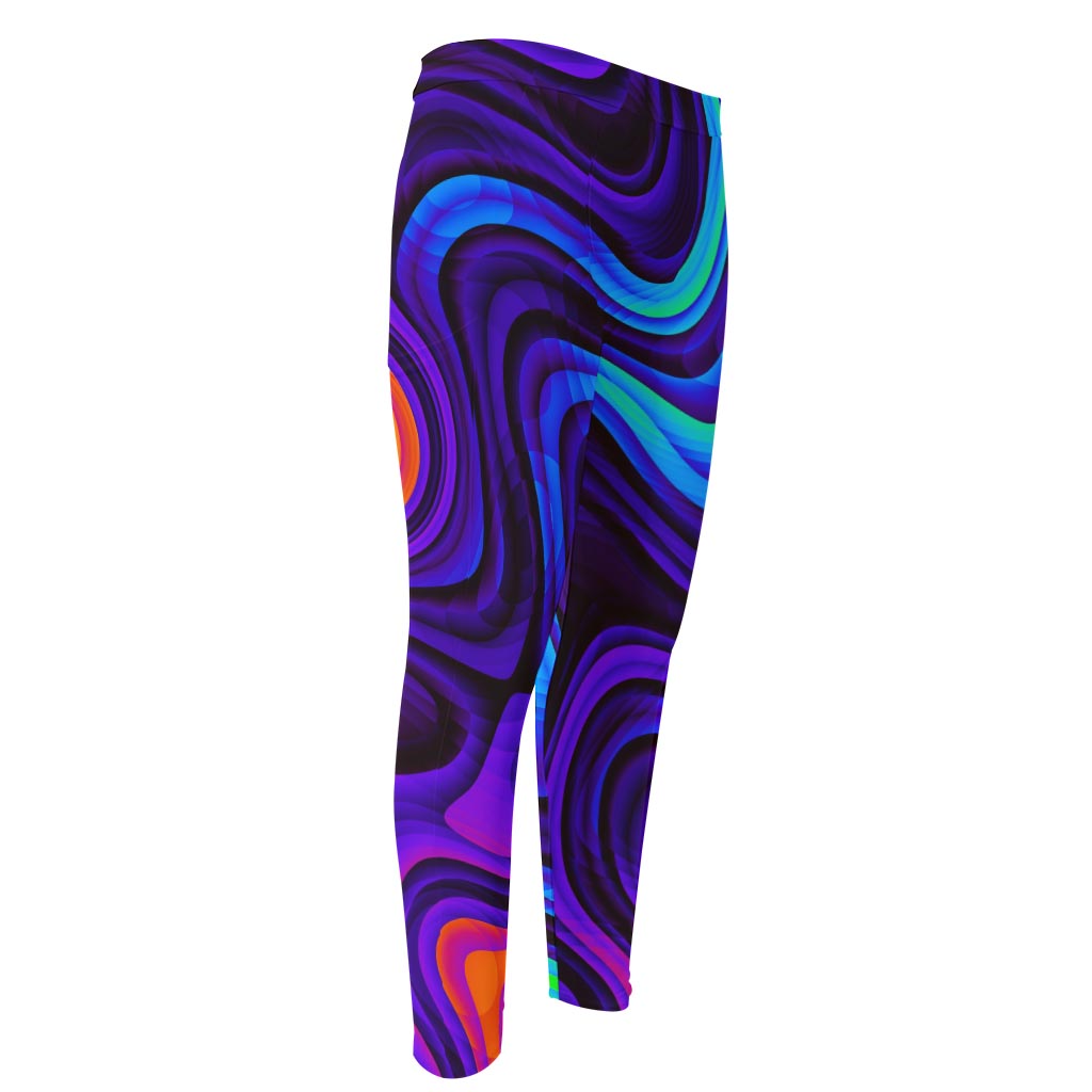 Dark Psychedelic Trippy Print Men's Compression Pants