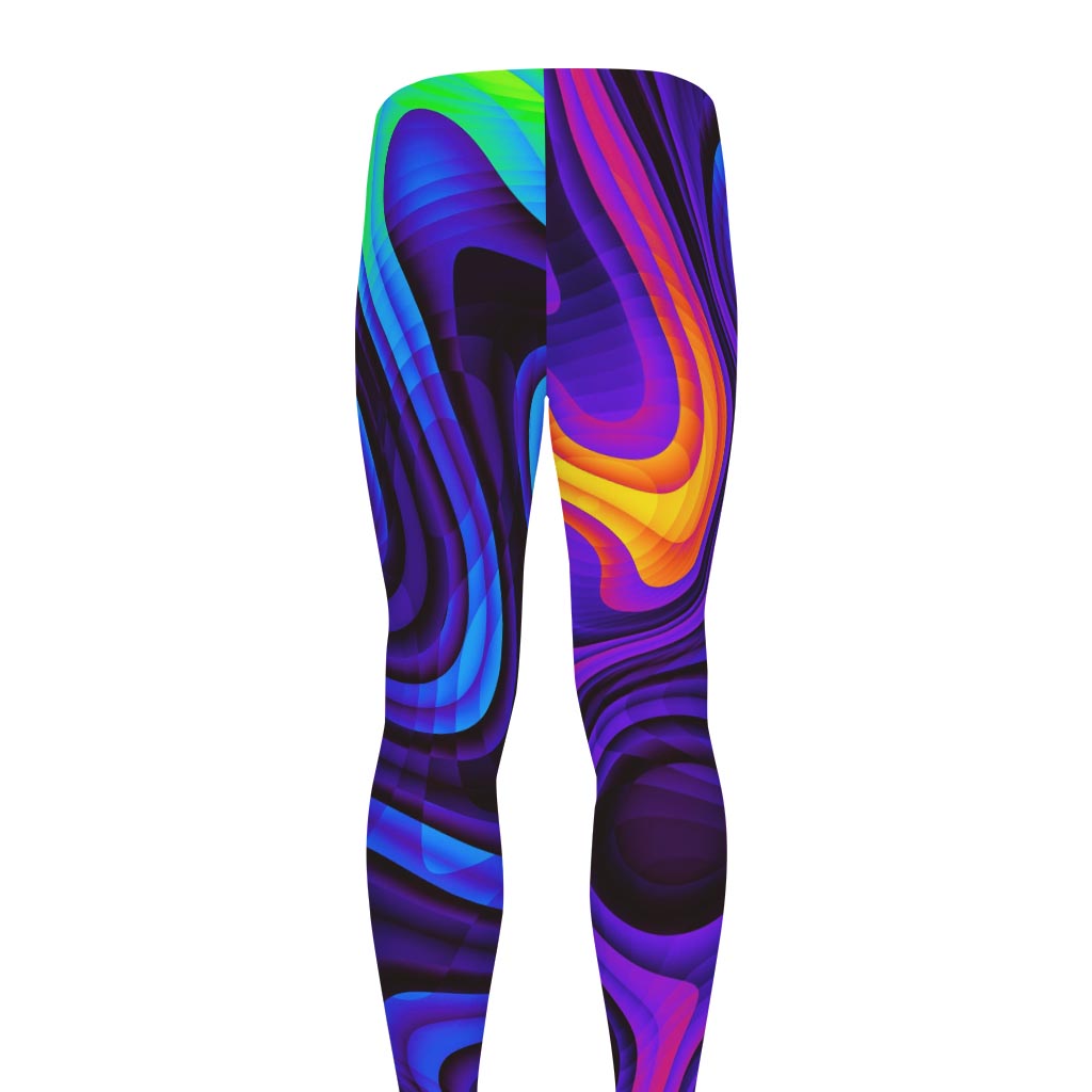 Dark Psychedelic Trippy Print Men's leggings