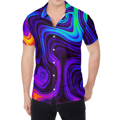 Dark Psychedelic Trippy Print Men's Shirt