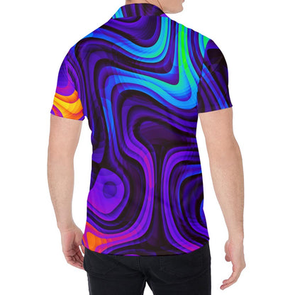 Dark Psychedelic Trippy Print Men's Shirt