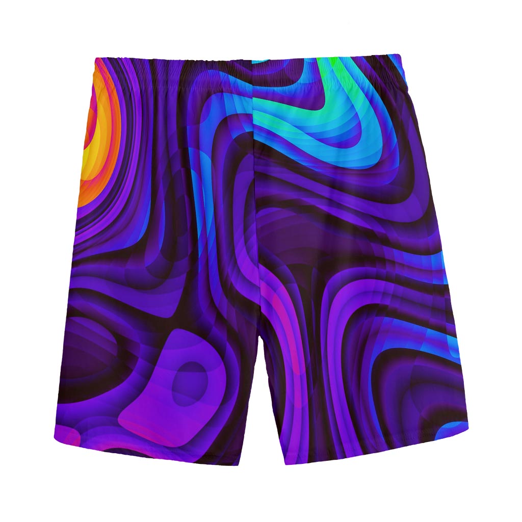 Dark Psychedelic Trippy Print Men's Sports Shorts