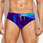 Dark Psychedelic Trippy Print Men's Swim Briefs