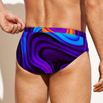 Dark Psychedelic Trippy Print Men's Swim Briefs